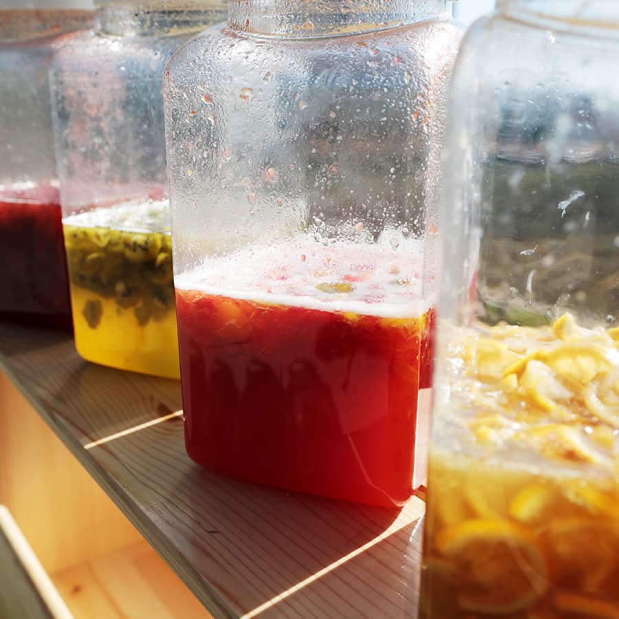 天然酵母シロップ作り